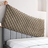 TEXSTEAD Velvet Bed Headboard Cover Slipcover - Stretch Quilted & Thicken Dustproof Protector for Queen/King, Washable Decora