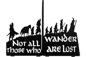 HeavenlyKraft Decorative bookends for Shelves, Heavy Metal Bookends, Unique Bookends, Non Skid Book Ends, Book Stopper for Home/Office Decor/Shelves, 7 X 5.51 X 4 in/Piece (with Quote on Product)