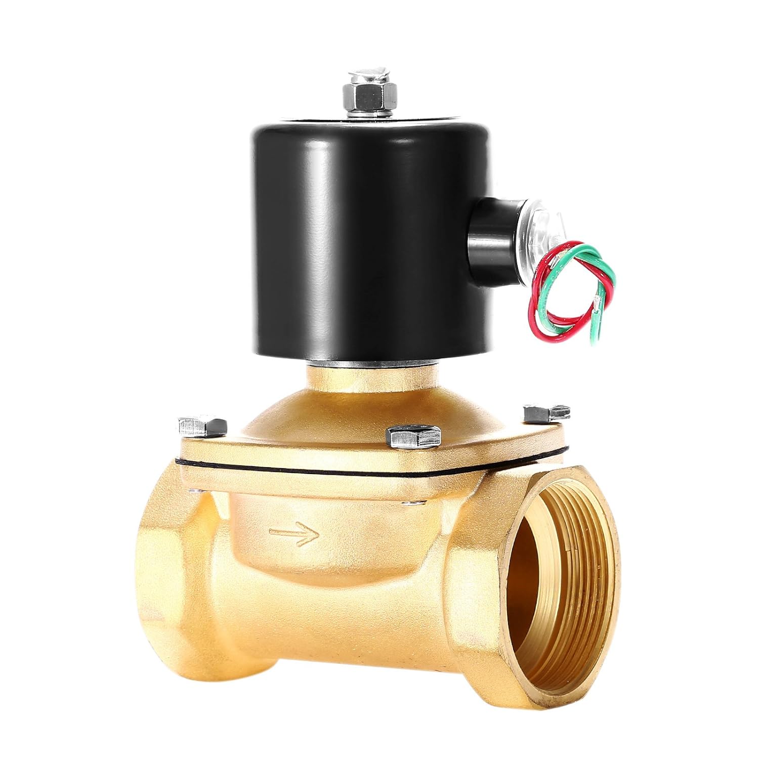 2 Inch Bananab Messing Elektrisches Magnetventil 50 8mm Bsp 220v Wechselstrom Wasser Magnetventil Normalerweise Geschlossenes Magnetventil Fur Wasser Luft Gas Ventile Baumarkt