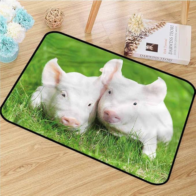 TBRfine Cute, Bath Mat, Pig Farm Animal Husbandry Barn