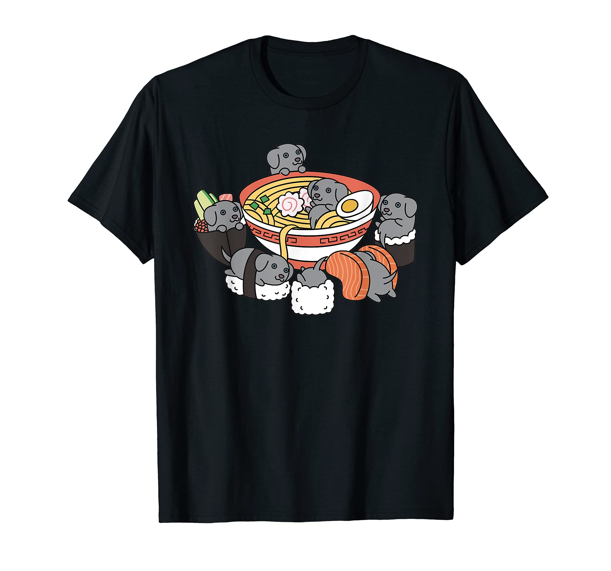 Ramen Sushi Weimaraner Dog T-Shirt