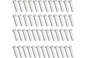 ASAMUYU 50 Pcs Aluminum Head Rivets, Half Round Rivets Solid Aluminum Rivets Fasteners Dome Head Rivets (m5x20)