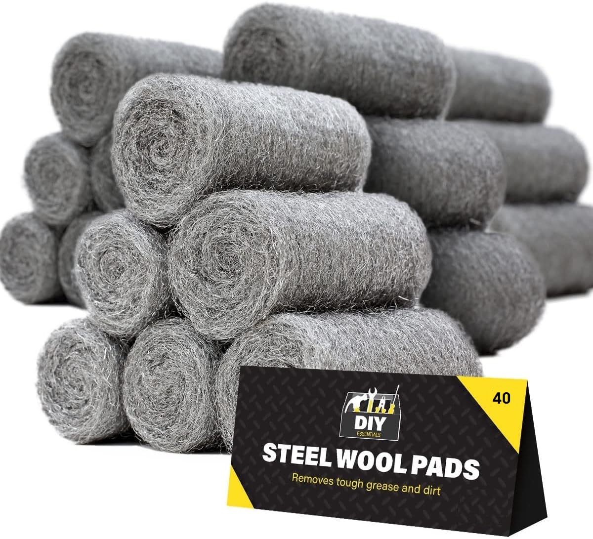 Photo 1 of 0000 Steel Wool for Mice Control - 40 Pack Fine Grade Stainless Steel Wool for Filling Holes, Rodent Proofing & Home Protection - Metal Wool for Gaps, Wood & Metal Surfaces