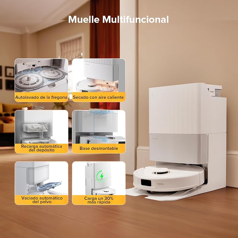 Qrevo S5V Robot Aspirador 12.000Pa de Succión, Blanco