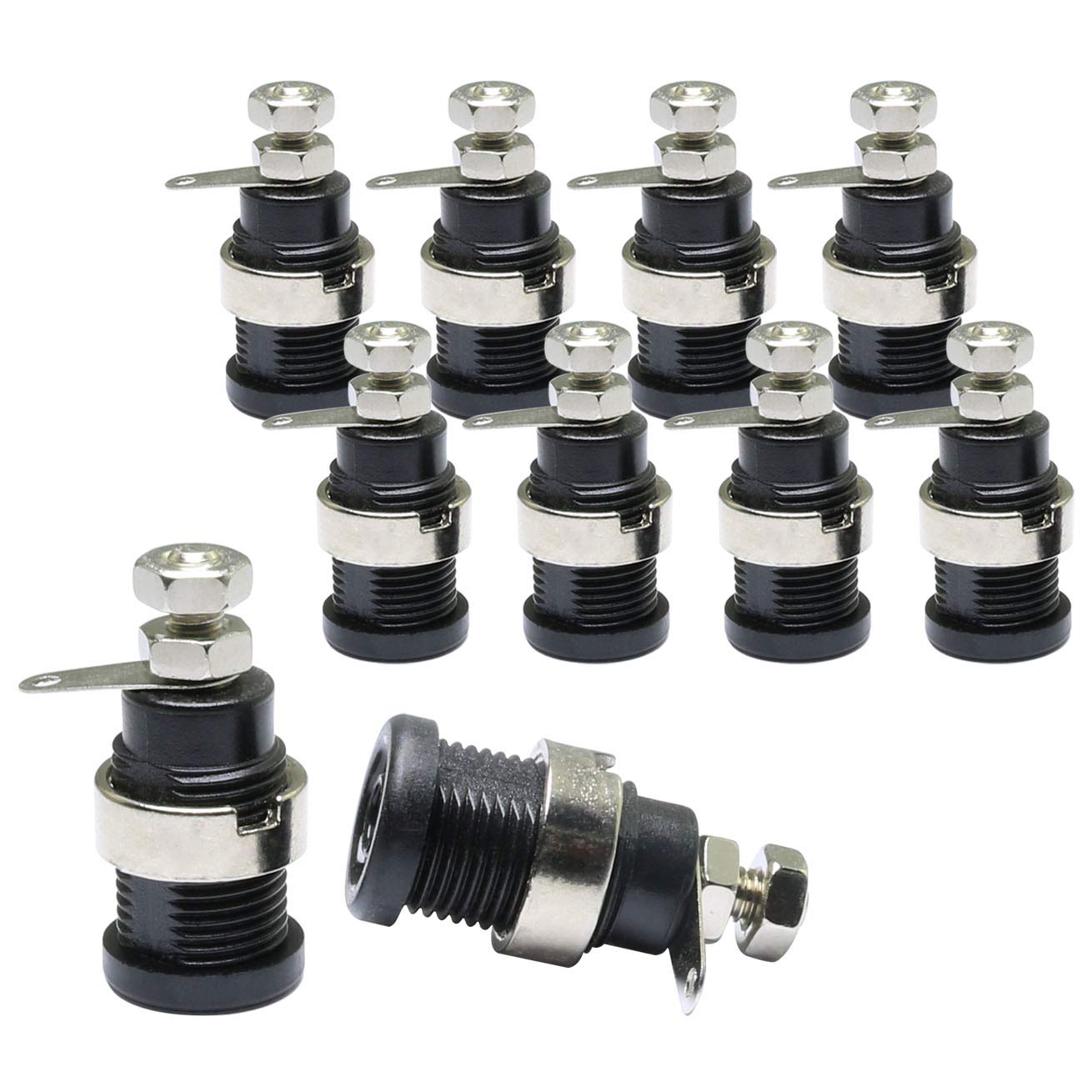 ToToT 10pcs 4mm Banana Socket Professional Screw Safety Protection