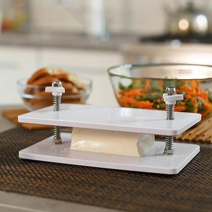 Kenley Tofu Presse-Set – 4 Frühlings-Fertig-Käseabtropfpresse – schnelles Entfernen von überschüssigem Wasser und Verbessern 