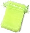 EDENKISS Brand Quality Drawstring Organza Jewelry and Accessory Pouch Bags (4x6", Apple Green)