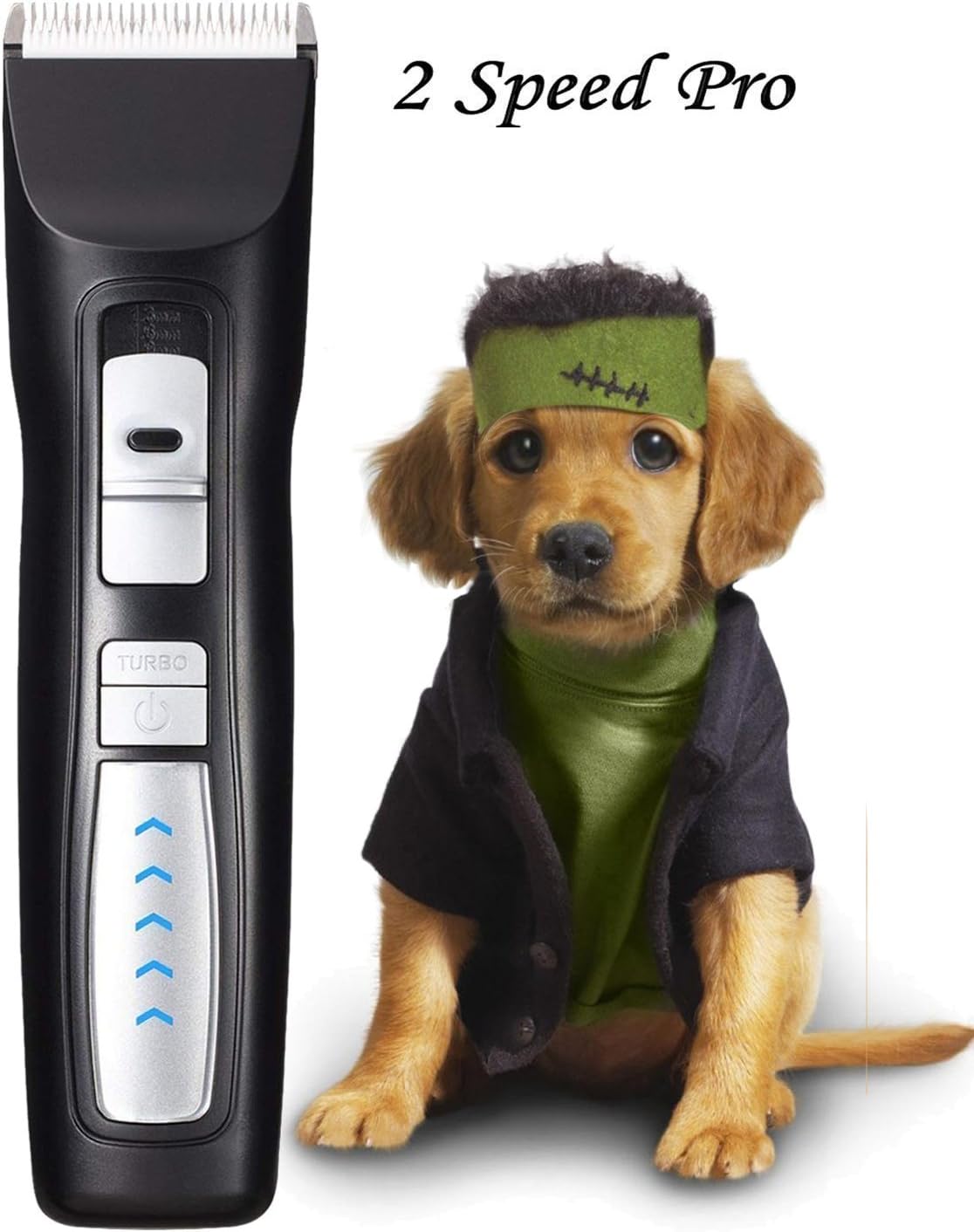 Rision Pet Grooming Clippers, Cordless Dog Clippers, 2 Speed(5500 RMP, 6500 RMP) Low Noise Professional Rechargeable Pet Clippers with Power Indicator for Cats/Dogs/Rabbits/Horses