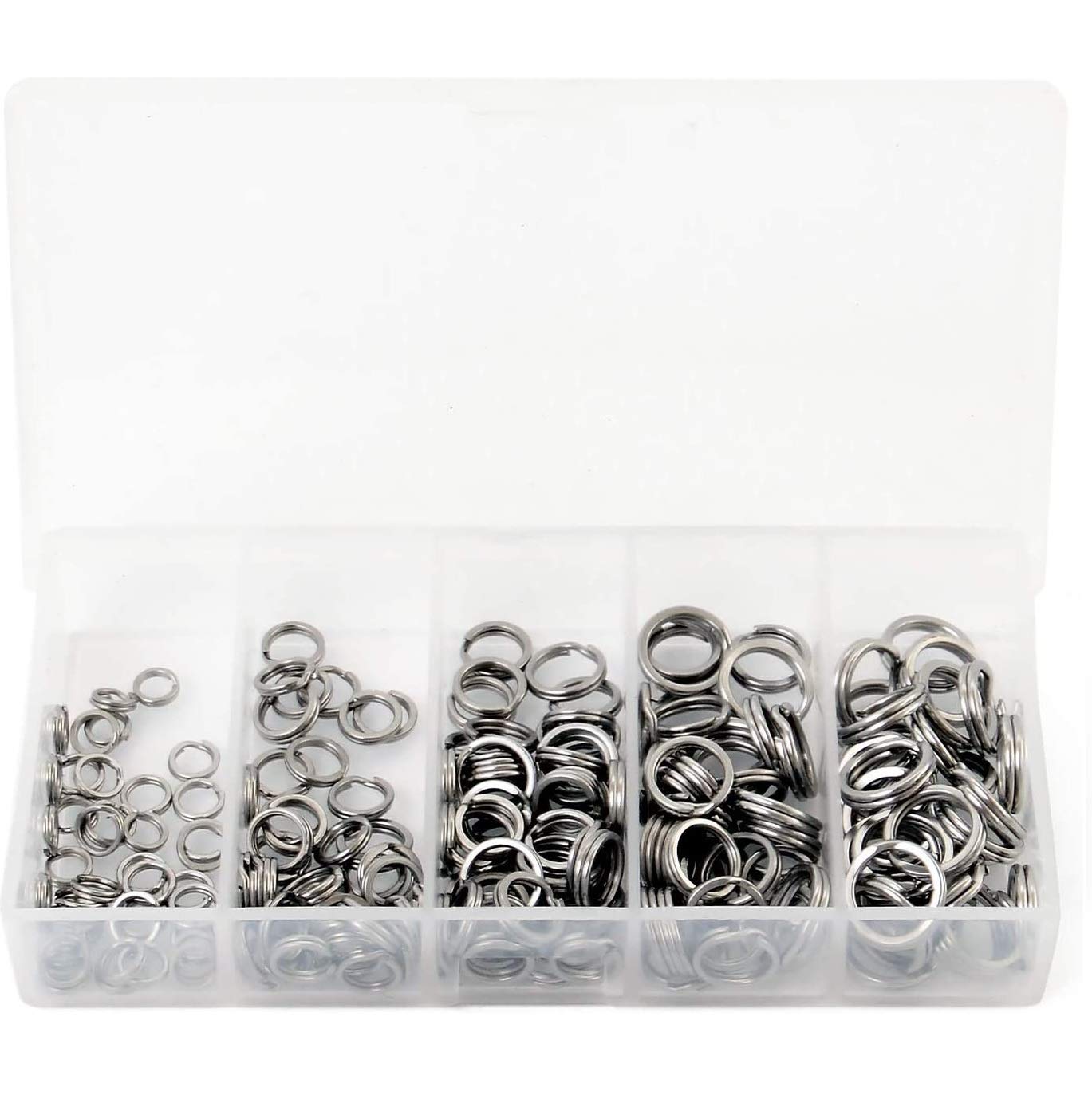 Mua スプリットリング ２００個セット 新型 ５種類の ソリッドリング セットで分別できる 収納ケース 付き 安心のikinariya製 マイクロソリッドリング すぷりっとりんぐ 釣り リング 道具 F５mm F６mm F７mm F８mm F９mm の５種類 釣り道具 平打ち加工