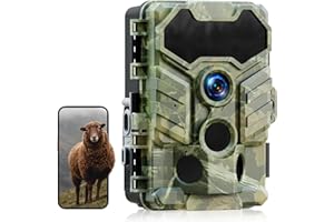 VOOPEAK WiFi Trail Camera Bluetooth- Low Glow IR Night Vision Game Camera with 32MP 0.1s Trigger Speed 130° Wide-Angle, IP66 Waterproof Wildlife Camera for Hunting and Security