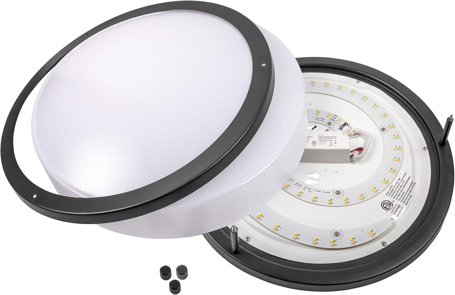 LB72121 LED Flush Mount Ceiling Light, 12 inch, 15W (150W Equivalent) Dimmable 1200lm, 4000K Cool White, Oil Rubbed Bronze Round Lighting Fixture for Kitchen, Hallway, Bathroom, Stairwell: Home Improvement