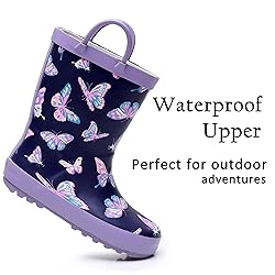LANCDON Toddler Rain Boots for Boys and Girls