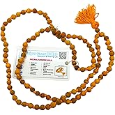 BRIJ HAAT Turmeric Beads Mala, 108+1 Beads, Prayer Necklace for Meditation