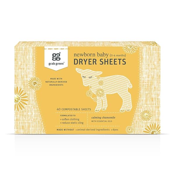 GRAB GREEN NEWBORN BABY DRYER SHEETS – NATURAL...
