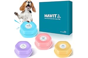 havit Dog Buttons Talk - Set of 4 Dog Communication Buttons, 30'' Recordable Button for Dogs & Cats to Communicate, Dog Talking Training Button Set, Dogs Funny Gift