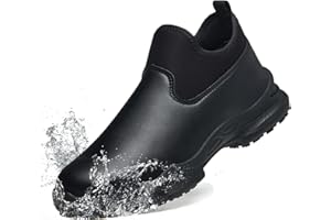 Acdoslow Non Slip Waterproof Shoes for Men Slip Resistant Food Service Shoes Restaurant Kitchen Chef Shoes Lightweight Comfor