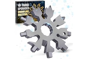 PARIGO Snowflake Multi Tools Gifts for Men 20-in-1 Christmas Stocking Stuffers for Men Adults Dad Teens Multitools Pocket Size Mini Gadgets Screwdriver Wrench Bottle Opener