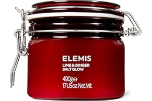 ELEMIS Exotic Lime & Ginger Salt Glow 490g, Invigorating Salt Scrub To Exfoliate & Soften Skin