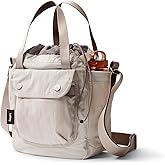 Bellroy Cinch Bucket Bag (compact 9 liter lightweight crossbody bag with external organization, internal zip pocket, adjustable shoulder strap, and adapts to be carried three ways) - Oat
