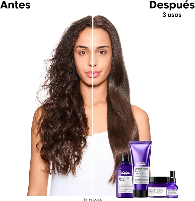L'Oréal Professionnel Keratin Alpha Sleek, Mascarilla Anti-Frizz 250ml