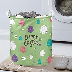 JOAIFO Happy Easter Print Clothes Hamper for Laudry