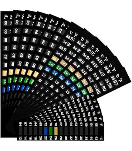 Termometri Adesivi Digitali - 5 Pezzi Per Acquario, Vino E Casa, Senza Batteria, Misura 10-40°C - Foto 8