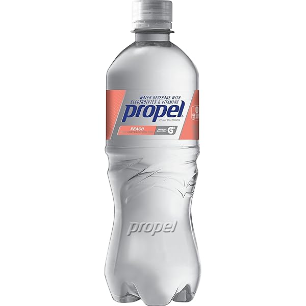 PROPEL, PEACH, ZERO CALORIE SPORTS DRINKING WATER WITH ANTIOXIDANT VITAMINS C & E, 16.9 OUNCE BOTTLES, 6 COUNT