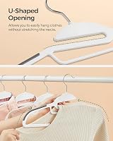 SONGMICS Plastic Clothes Hangers 0.5 cm Thick 41.5 cm Wide 20pc view 3