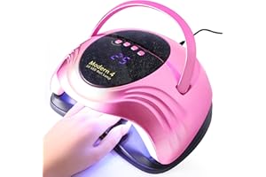 Limegirl UV Nail Lamp - Pearlescent Version, Professional Nail Dryer with 4 Timer, Powerful Dual UV & LED Lamp Beads and Auto Sensor, Fast Curing Gel Lamp, Salon Home Manicure Kit (Pearl Pink)