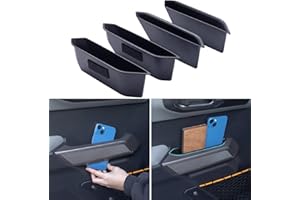 TOPINSTALL 4 Door Handle Storage Box Compatible with Ford Bronco 2021-2025 Accessories, Phone Holder Front and Rear Door Grab Handle Pocket Storage ABS Plastic-4PCS (Not for Sport Model)