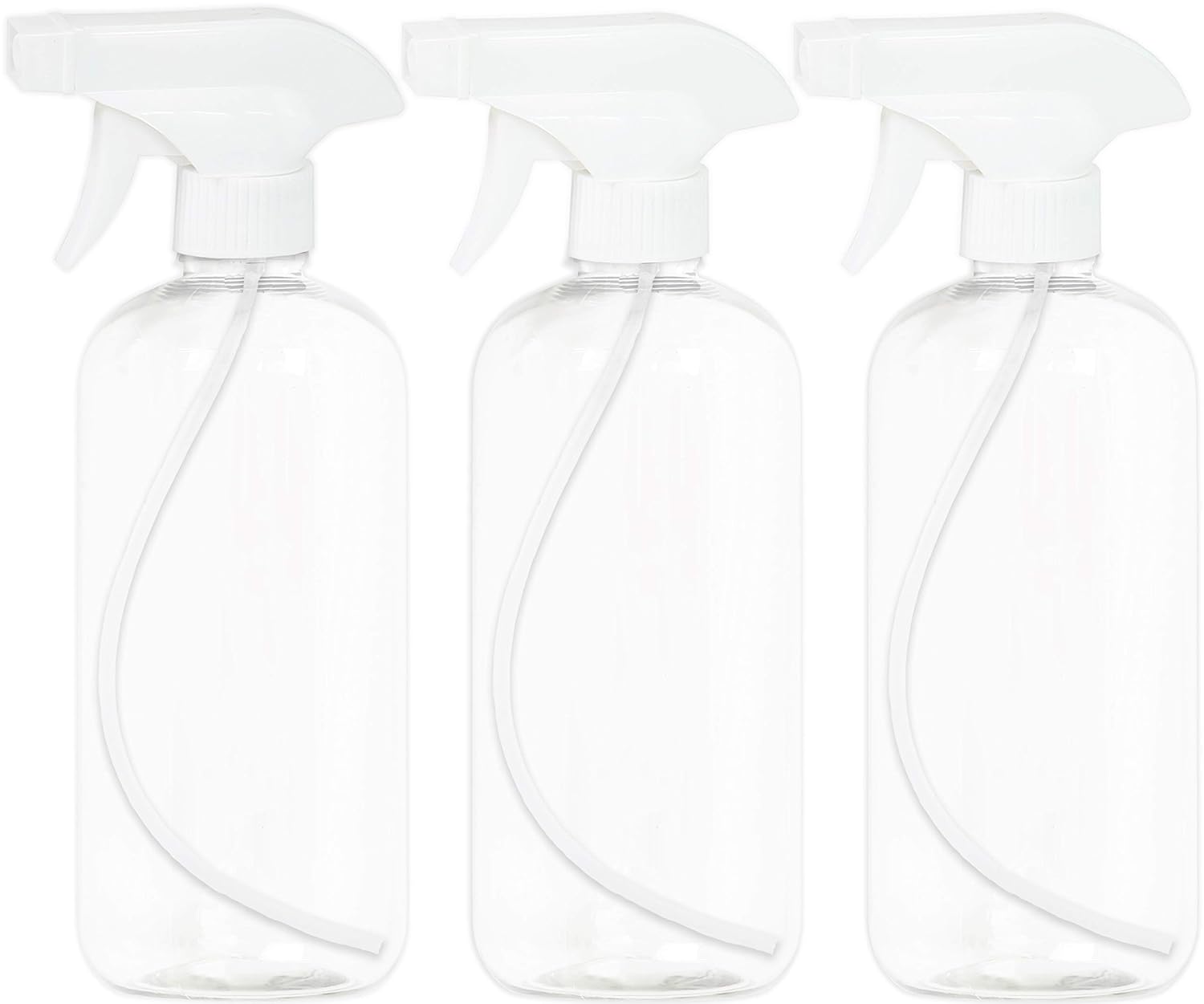 3 Pack - EPAuto Heavy Duty Chemical Resistant Bottles with Sprayer (16 oz), Clear: Industrial & Scientific