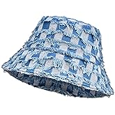 Bucket Hats for Women, Washed Cotton Summer Packable Fishermen Hat, Outdoor Sun Lightweight Cap