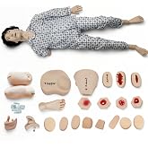 PreAsion Trauma Nursing Manikin , Patient Care Medical Manikin for Training&ndash;5.74ft Full Body with 30+ Skills: Wound Care,Catheterization &ndash;Ideal for Nursing Students&amp; Medical Education