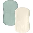 Hooyax Muslin Baby Lounger Cover 2 Pack, Soft and Breathable Newborn Lounger Cover, Infant Lounger Cover, Adorable Lounger Sl