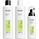Nioxin Scalp + Hair Thickening System Kits | For Natural, Colored, & Damaged Hair with Light to Progressed Thinning | Strengthen & Boost Hair Density with Niacinamide & Biotin | 3 Month Supply