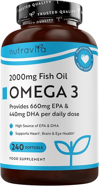 Nutravita Omega 3 2000mg 240 Softgels EPA 660 DHA 440 High Strength