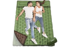 FreeCon Camping Sleeping Pad Double Ultra Thick 11cm Full Air Mattress Self Inflating Portable Mat Bed with Built in Foot Pum