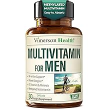 Multivitamin for Men &ndash; Methylated Mens Multivitamins &amp; Multiminerals Capsules with Vitamin B12, A, D, C, Zinc, Magnesium &amp; Mo