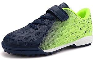 brooman Kids Indoor Soccer Shoes Boys Girls Soccer Cleats Athletic Turf Shoes