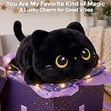 Mewaii 20 Inch Cute Black Cat Plush Pillow Kawaii Stuffed Animal view 8