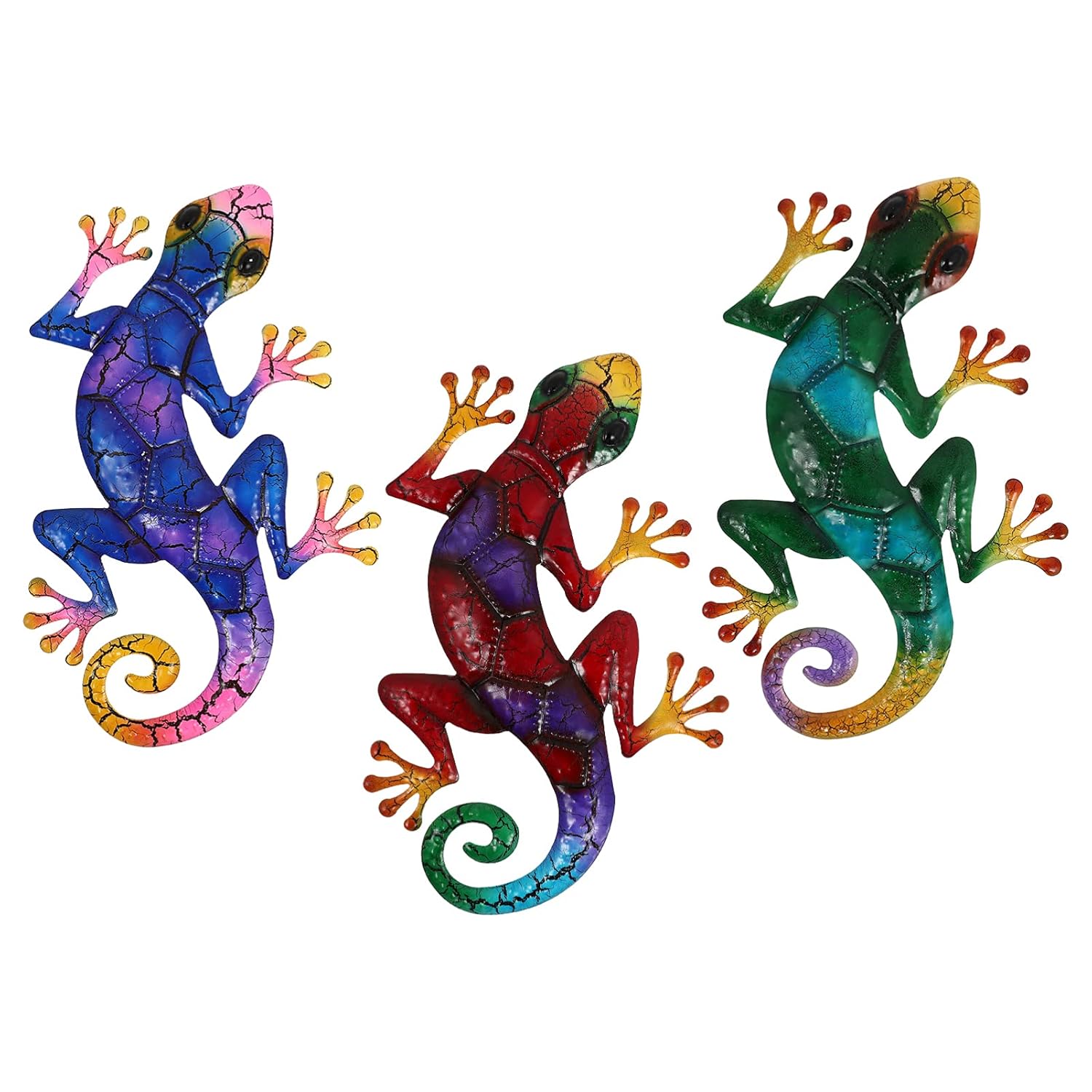 Buy UPKOCH 3pcs 3D Metal Gecko Wall Art Decorations Iron Gecko Wall