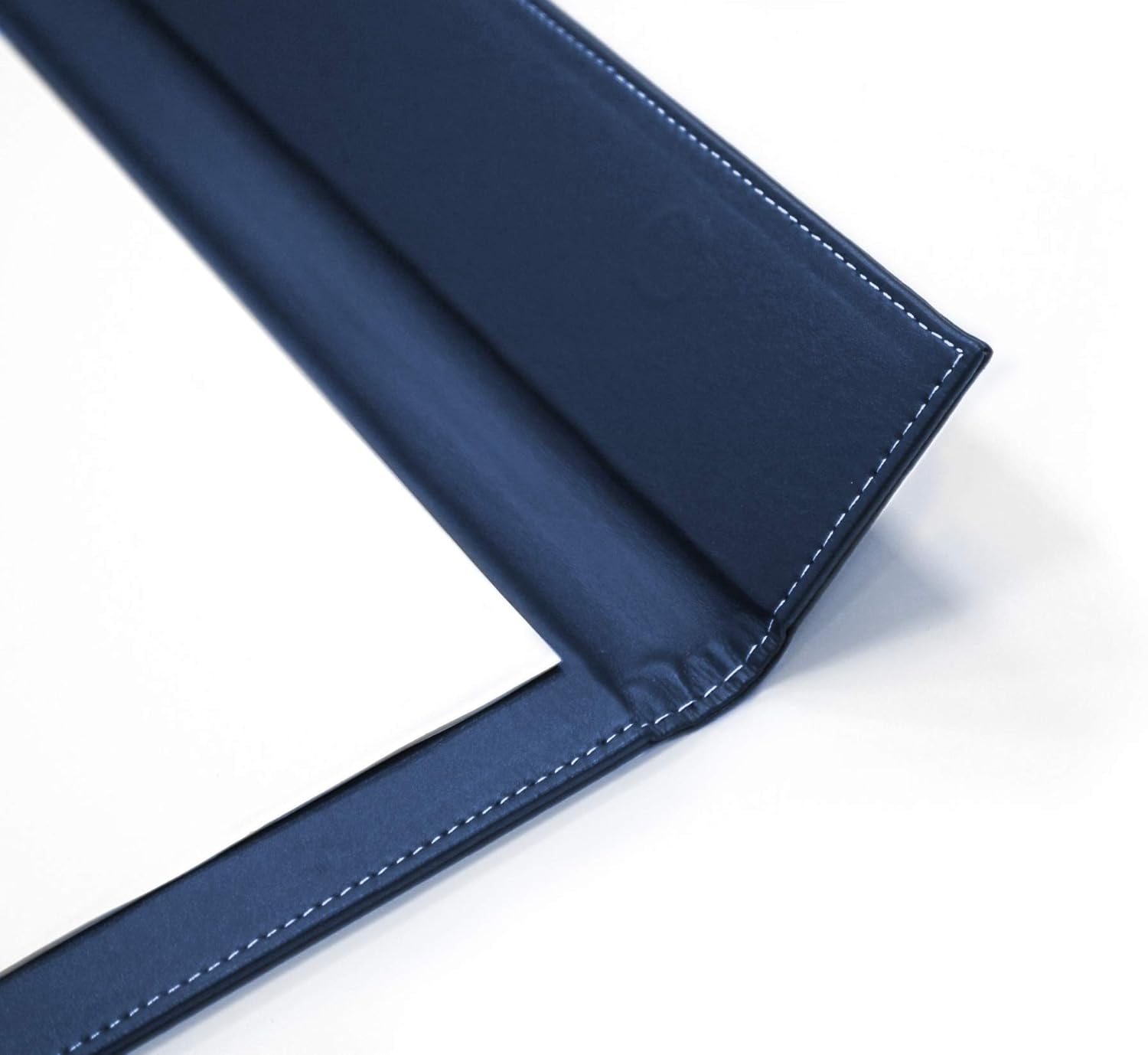A3 Desk pad Holder, Faux Leather, Blue, Supplied with 12 Sheets of
