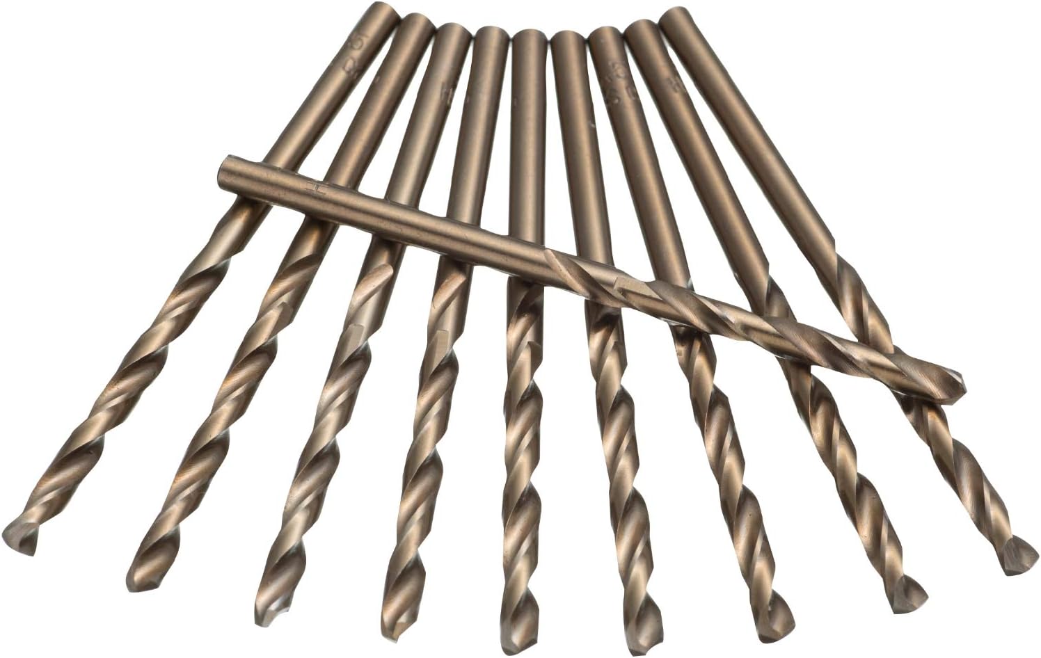 HPMAISON True 5% Cobalt Jobber Drill Bit Set, 10Pcs 3.5mm M35 High Speed Steel Twist Drill Bits - Image 4