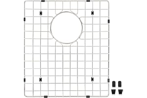 TORIBIO Kitchen Sink Grid, 16"×14" Stainless Steel Bottom Grid Sink Protectors for Single or Double Bowl Sink, Non-Skid Sink 