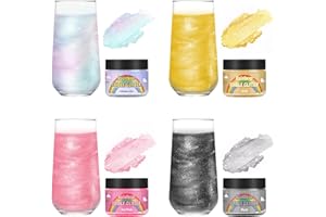 FOODHOO Edible Glitter for Cocktails, Rainbow Easter Luster Dust Edible for Drinks, Food Grade Shimmer Dust, Sprinkle Powder, Baking, Strawberries, Cupcakes, Cookies Decoration, Eggs, Candy