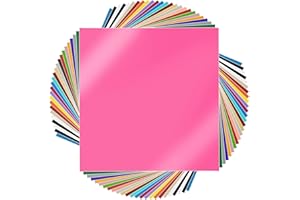Prime Vinyl Permanent Vinyl, Self Adhesive Vinyl for All Cutting Machines 12" x 12", 25 Sheets for Home Decor, Logo, Banners, Window Graphics, Cutting Machine