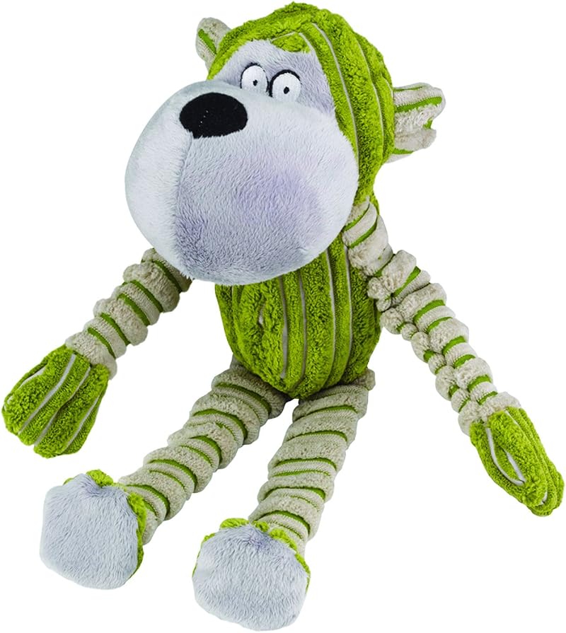 Petface Chubby Chimp Plush Dog Toy Green