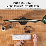 KOORUI 27 Inch Curved FHD 1080P 75Hz Monitor HDMI VGA Tilt Eye Care Black view 4