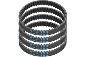uxcell 4pcs HTD-3M Rubber Timing Belt 56 Teeth, 168mm Pitch Length x 6mm Width x 2.4mm Height, Closed Loop Pulley Timing Belt