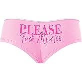 Knaughty Knickers Please Fuck My Ass Anal Slut Lover Pink Boyshort Panties With Adult Design